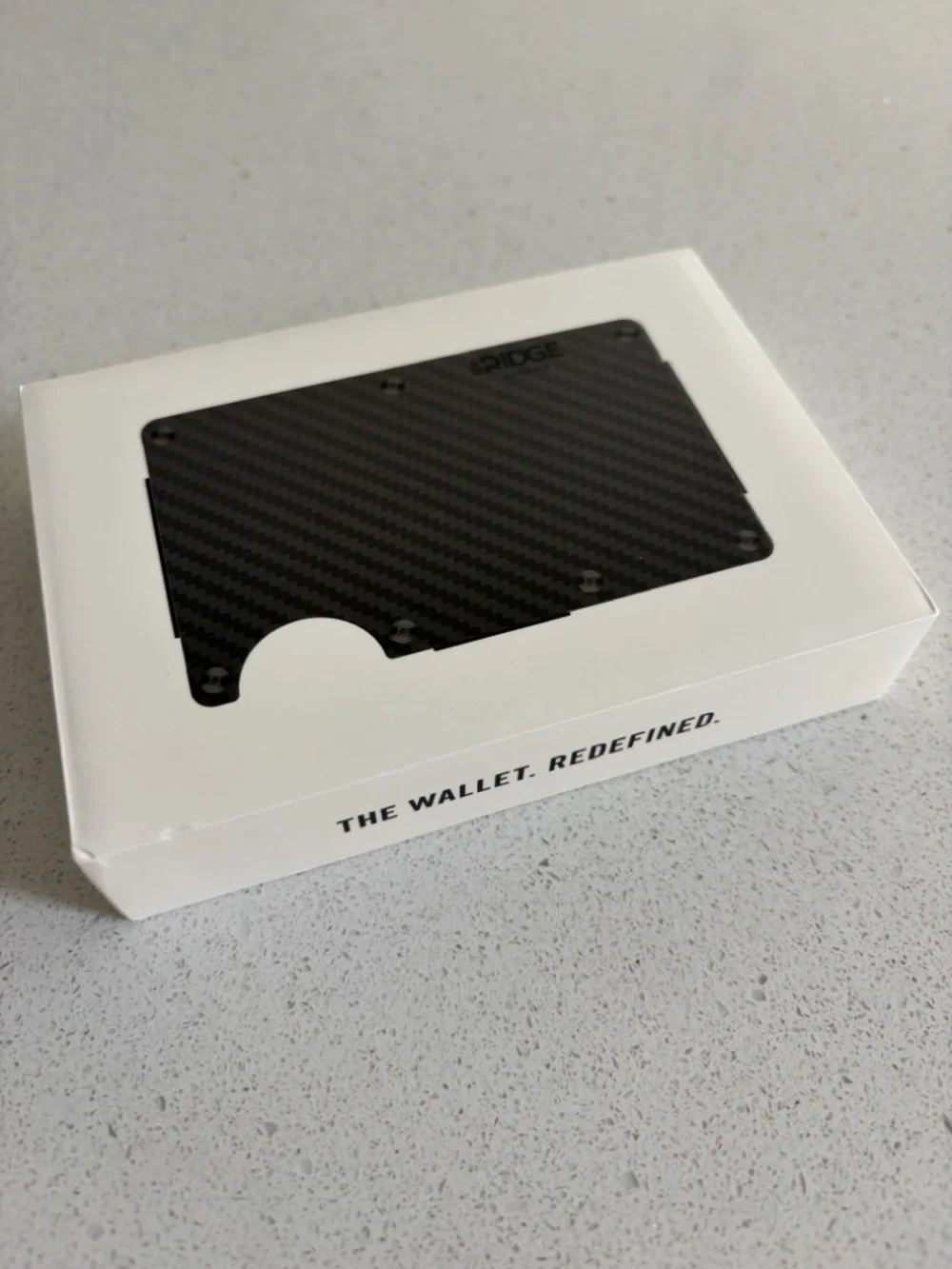 Ridge Carbon Fiber Money Clip Wallet - Black